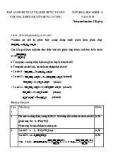 Đáp án đề thi đề xuất trại hè Hùng Vương môn Hóa học Lớp 11 năm 2019 - Trường THPT chuyên Hùng Vương